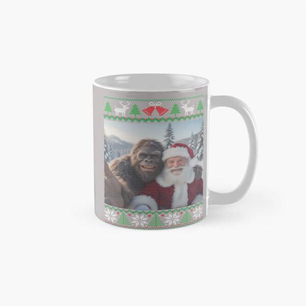 Item preview, Bigfoot and Santa Selfie on Funny Sasquatch Ugly Christmas designed and sold by mjohnson9.