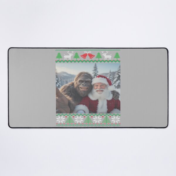 Item preview, Bigfoot and Santa Selfie on Funny Sasquatch Ugly Christmas designed and sold by mjohnson9.
