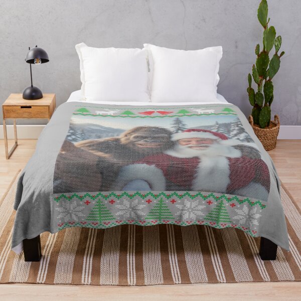 Item preview, Bigfoot and Santa Selfie on Funny Sasquatch Ugly Christmas designed and sold by mjohnson9.