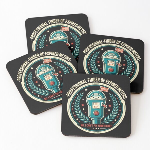 Item preview, Professional Finder of Expired Meters — Funny Parking Enforcement Badge designed and sold by HauntedMileHigh.