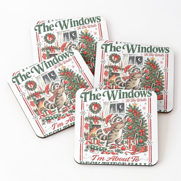Item preview, Funny Trash Panda Christmas Tree Deck These Halls Raccoon Top designed and sold by mari-kayden.