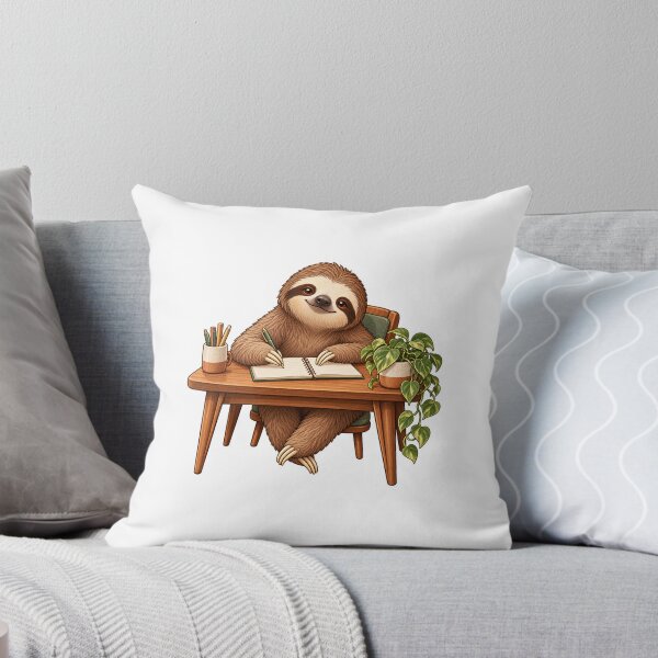 Item preview, Cozy Sloth at Study Desk designed and sold by MohitVall.