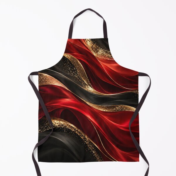 Item preview, Crimson Red and Gold Silk Waves designed and sold by Bizzfora.
