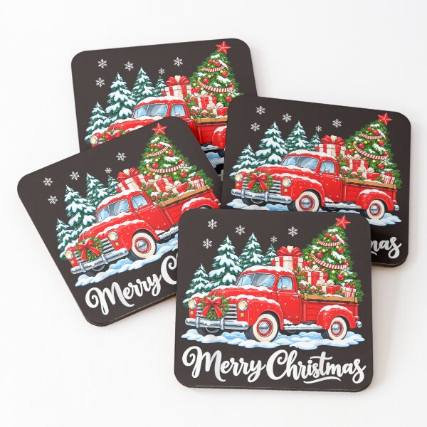 Item preview, Vintage Red Truck Christmas Tree Winter Snow Holiday Top designed and sold by mari-kayden.