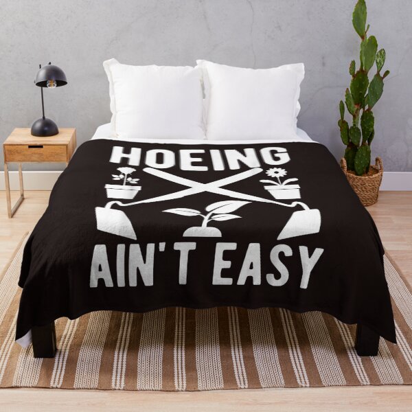 Item preview, Funny Gardener Hoeing Ain't Easy Cute Plant Pun Graphic designed and sold by mari-kayden.