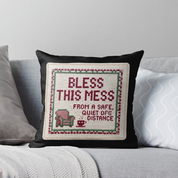 Item preview, Bless This Mess From a Safe Distance - Cross Stitch designed and sold by TheCalmEdit.