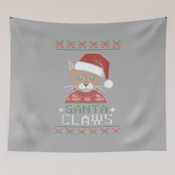 Item preview, Santa Claw Ugly Christmas Sweater Teen Girls Cat X-Mas_5 designed and sold by ArleneRowe.