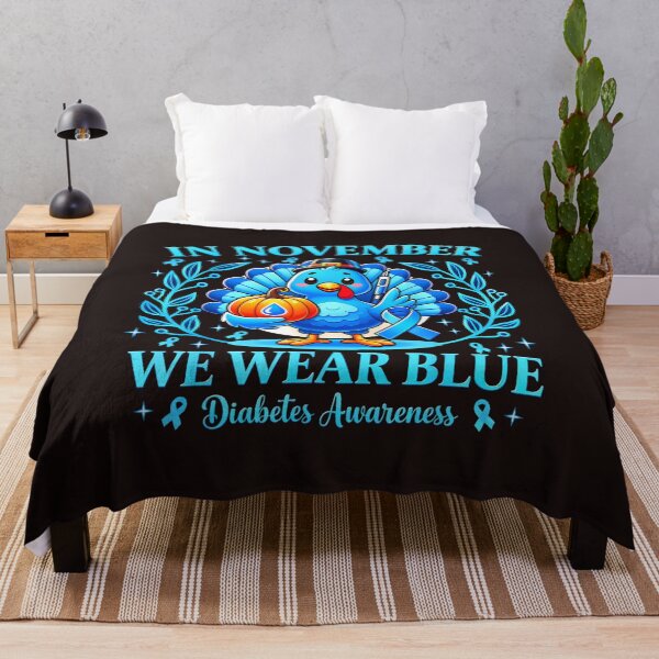 Item preview, Blue Turkey Diabetes Awareness Month Thanksgiving Graphic designed and sold by mari-kayden.