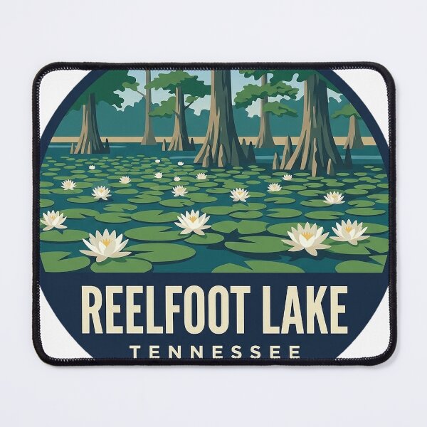 Item preview, Reelfoot Lake Tennessee Lily Pads Circle Badge Sticker designed and sold by DetourDgn.