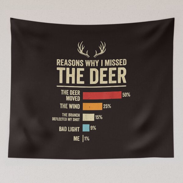 Item preview, Funny Deer Hunter Excuses Bar Chart Hunting Season Top designed and sold by mari-kayden.