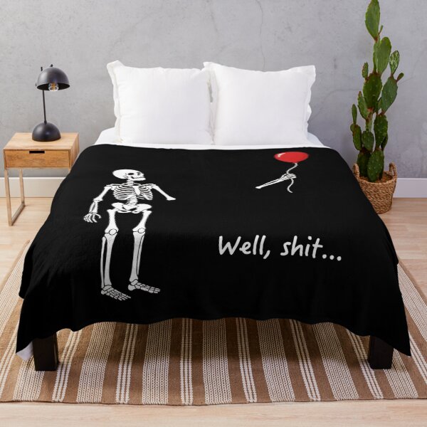 Item preview, Skeleton Lost Balloon Well Shit Funny Dark Humor designed and sold by OlyvieArt.