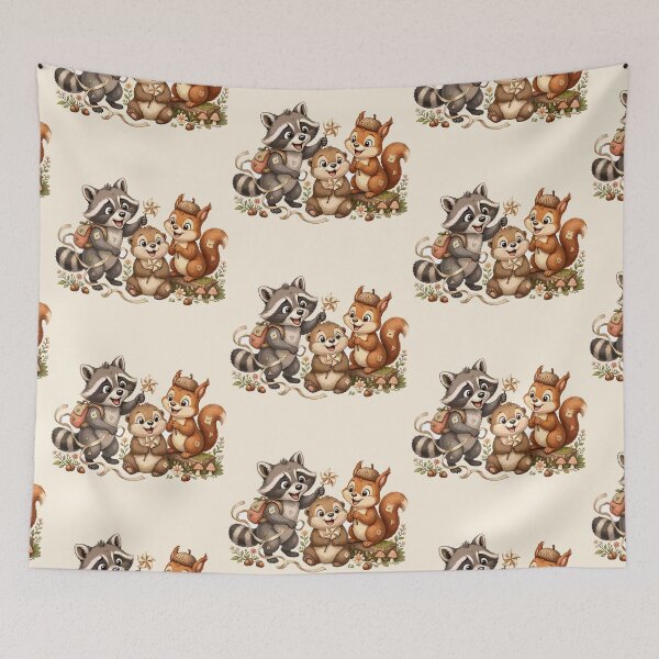 Item preview, Woodland Animal Friends Playing Together designed and sold by Nadiename.