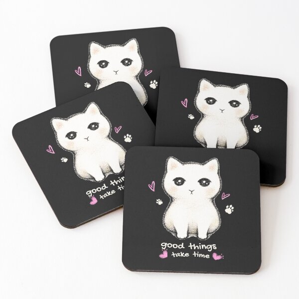 Item preview, Cute Fluffy Cat - Good Things Take Time designed and sold by NataliaTil.