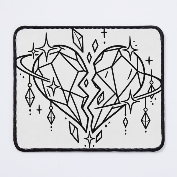 Item preview, Modern Broken Heart Icon with Decorative Sparkling Stars. designed and sold by MissYouONLY.