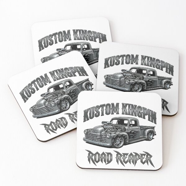 Item preview, Vintage Black Hot Rod Pickup Truck Art designed and sold by SasquatchTrail.