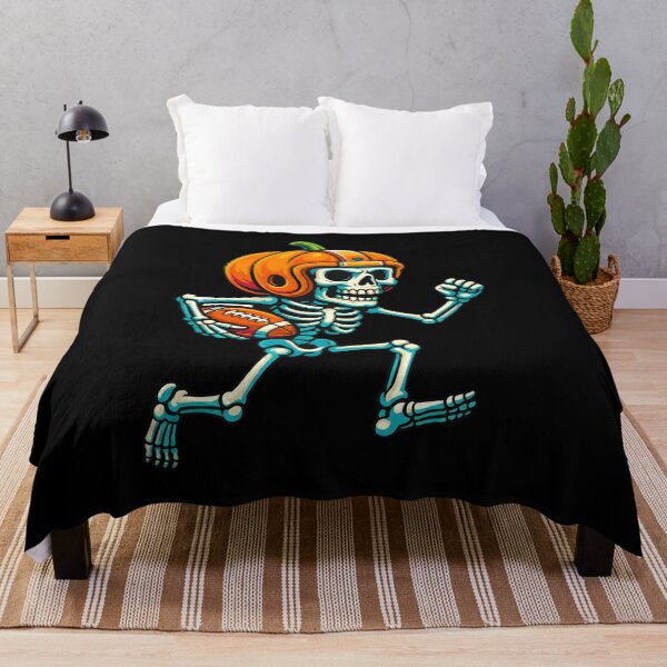 Item preview, Skeleton Football Player Pumpkin Helmet Autumn Spooky designed and sold by Dmo3HarkoArt.