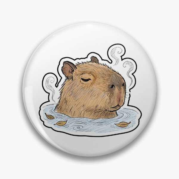 Item preview, Chill Capybara Sticker designed and sold by TheDamagedGoods.
