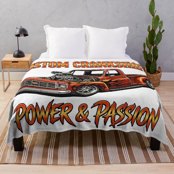 Item preview, Custom Crankshaft Power Passion Orange Hot Rod Pickup Truck Art designed and sold by SasquatchTrail.
