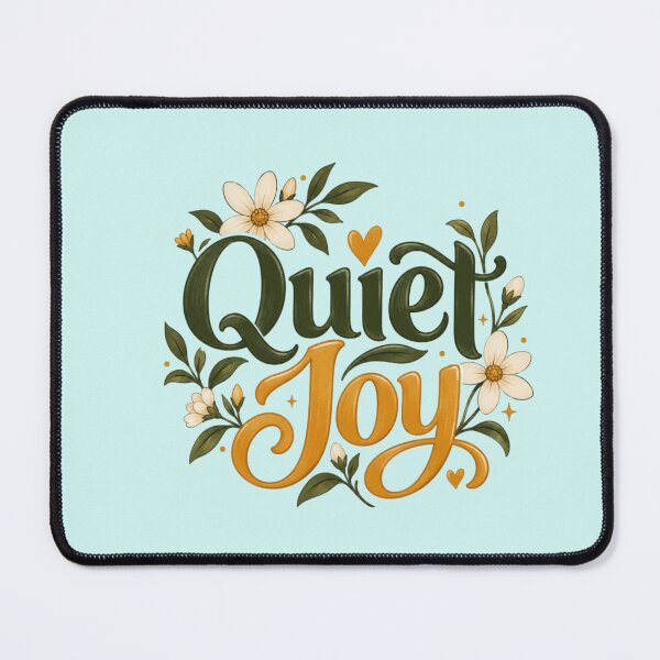 Item preview, Quiet Joy Floral Typography – Botanical Cottagecore Art designed and sold by Sanika arts .