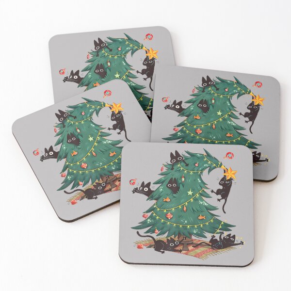 Item preview, Cat in the Christmas Tree Cute Holiday designed and sold by GreggRoss.