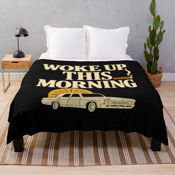 Item preview, The Sopranos Woke Up This Morning Yellow Car Sunrise Retro TV Fan Art designed and sold by AngieHouckOne.