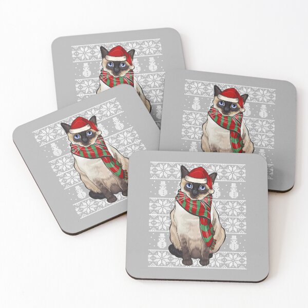 Item preview, Santa Hat Xmas Siamese Cat Ugly Christmas designed and sold by ArleneRowe.