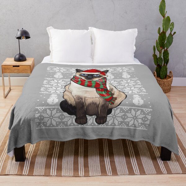 Item preview, Santa Hat Xmas Siamese Cat Ugly Christmas designed and sold by ArleneRowe.