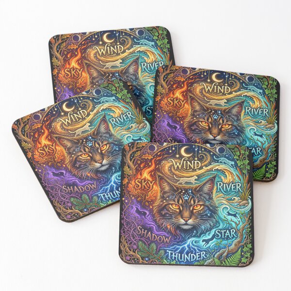 Item preview, Wind Shadow River Star Thunder Sky Cat Feline Warriors designed and sold by MakmurMpxgo.
