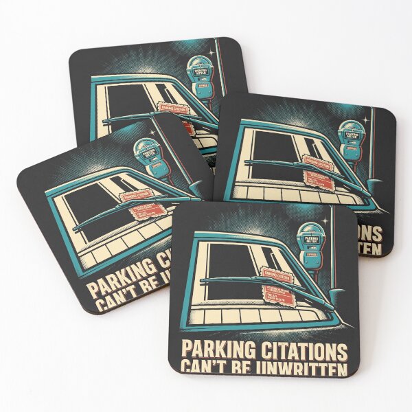 Item preview, Parking Citations Can't Be Unwritten — Funny Parking Ticket Windshield Poster designed and sold by HauntedMileHigh.