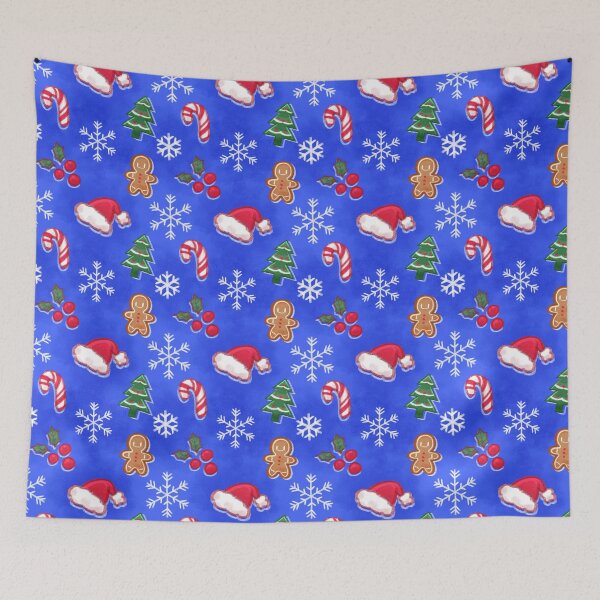 Item preview, Christmas holiday winter pattern santa hat candy cane designed and sold by orcalus.