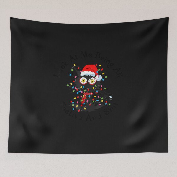 Item preview, Look At Me Being All Festive And Shit Funny Cat designed and sold by FrankIsabel.
