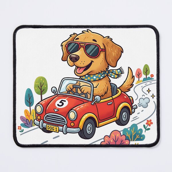 Item preview, Cool Golden Retriever Driving Red Sports Car designed and sold by Michaelragheb.