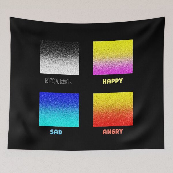 Item preview, Omori emotions background with text, minimalist design designed and sold by The Minimal Geek Apparels.