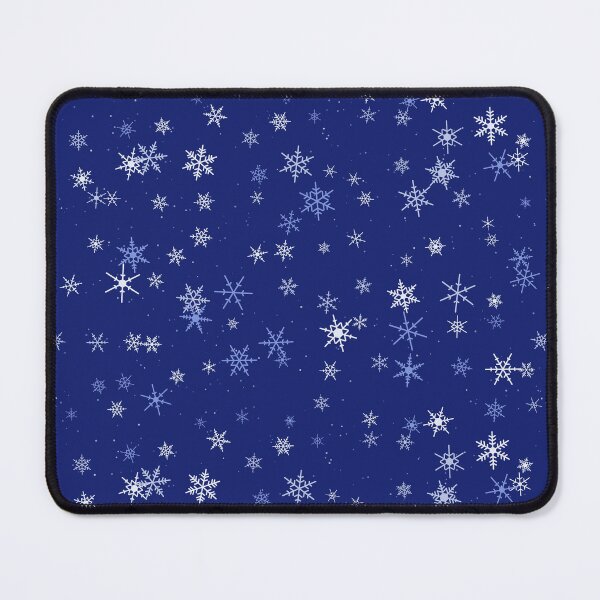 Item preview, Snowflakes Print With Sapphire Falling Snow In Classic Tones designed and sold by cute-animals99.