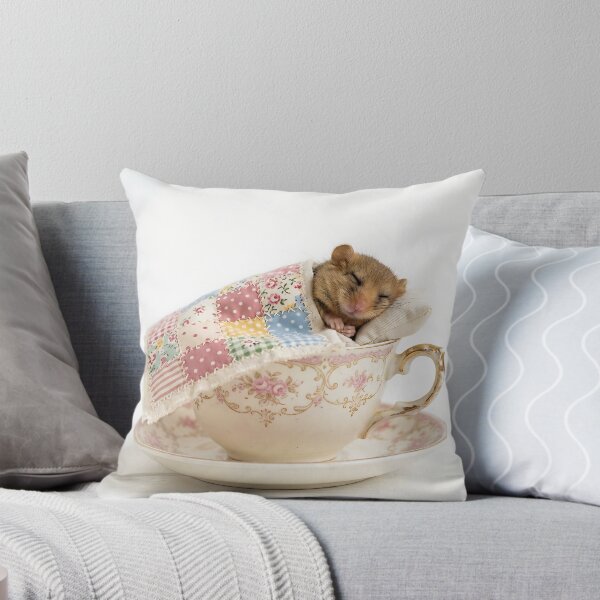 Item preview, Tiny Dormouse Sleeping in Vintage Tea Cup designed and sold by Michaelragheb.