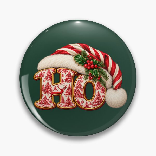 Item preview, Vintage Christmas HO Hats Pattern – Festive Holiday Letter Art designed and sold by TXLou.