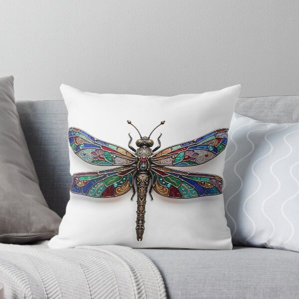 Item preview, Ornate Jeweled Dragonfly Stained Glass Mosaic designed and sold by Michaelragheb.