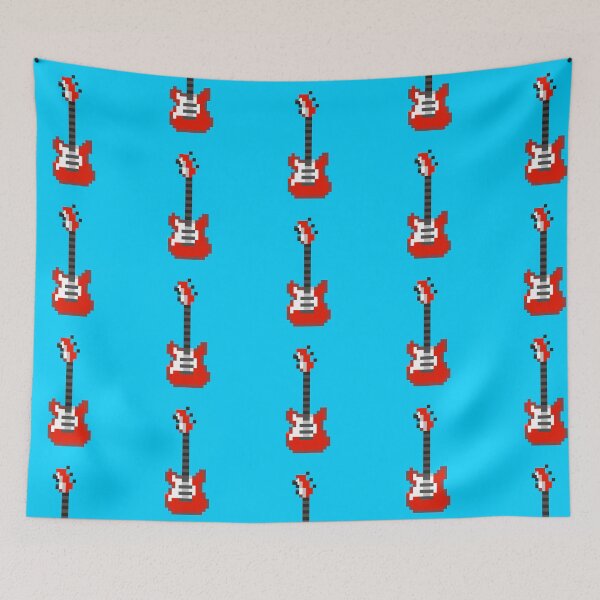 Item preview,  Electric Guitar in Pixels - Red Electric Guitar Art designed and sold by OnyeEze.