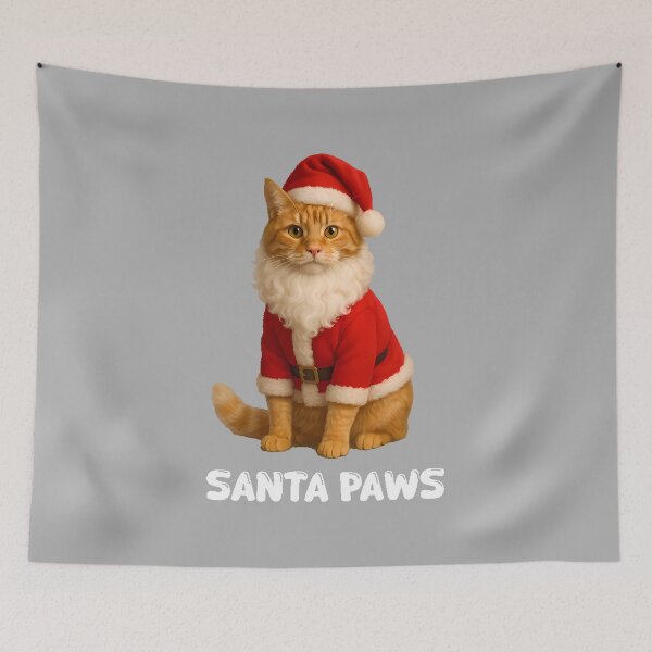 Item preview, Santa Paws Funny Orange Tabby Cat Christmas Holiday designed and sold by ArleneRowe.