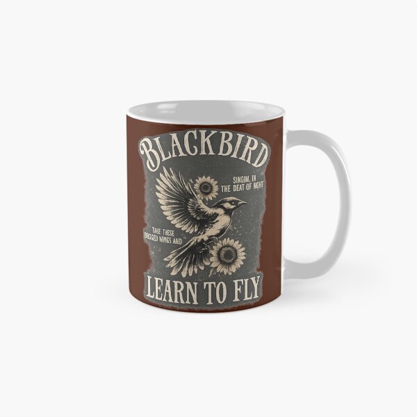 Item preview, Blackbird: Learn to Fly – Vintage Sunflower & Bird designed and sold by Miho9999.