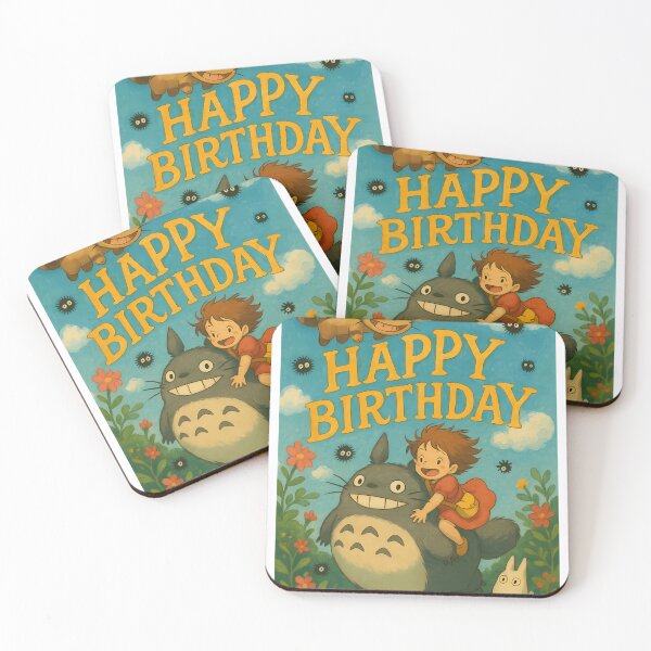 Item preview,  Happy Birthday Card With Totoro And Catbus designed and sold by madritmammone.