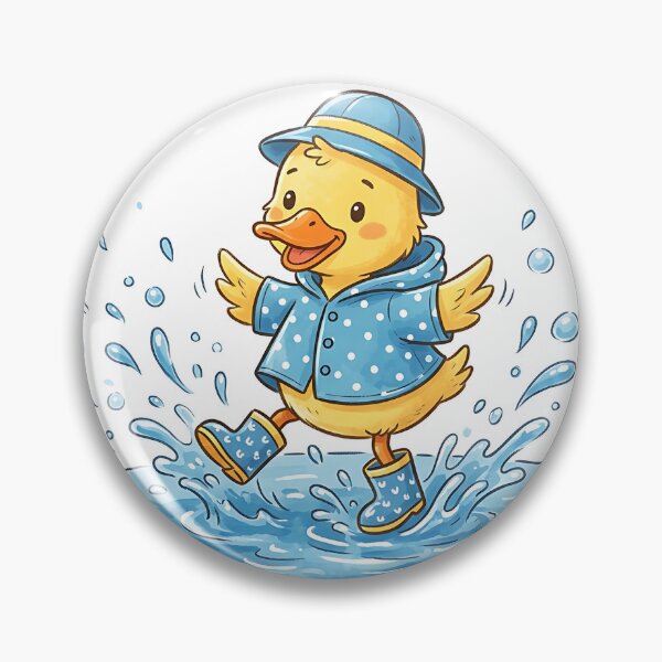 Item preview, Cute Baby Duck Splashing in Rainy Puddle designed and sold by Michaelragheb.