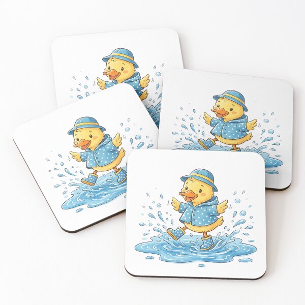 Item preview, Cute Baby Duck Splashing in Rainy Puddle designed and sold by Michaelragheb.