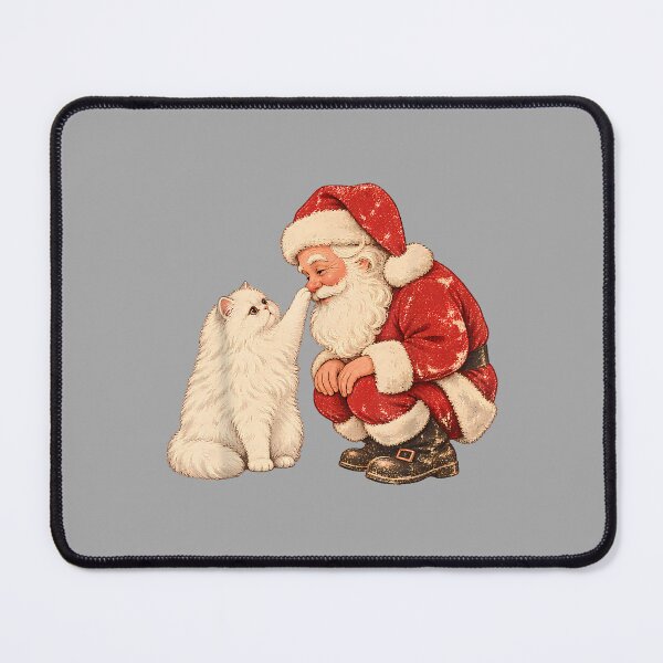 Item preview, Santa Persian Cat Vintage Christmas designed and sold by ArleneRowe.