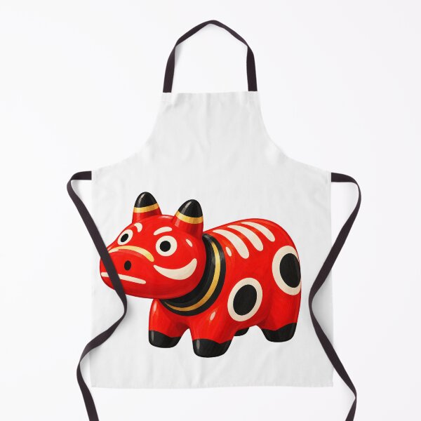 Aperçu de l'œuvre Akabeko Vache Rouge - Jouet folklorique japonais porte-bonheur créée et vendue par seyanatashika.