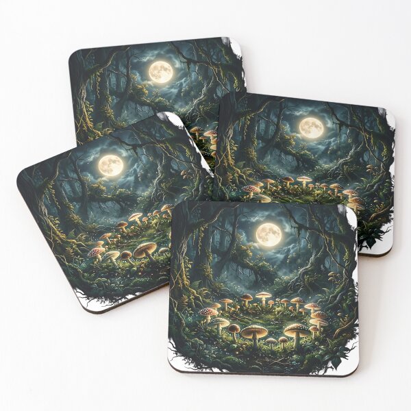 Item preview, Glowing Mushroom Fairy Ring Moonlit Forest designed and sold by Michaelragheb.