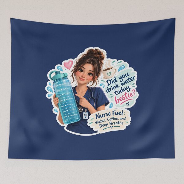 Item preview, Nurse Hydration Sticker – Did You Drink Water Today Bestie? Nurse Fuel Coffee & Water designed and sold by Nurse Craft Studio.