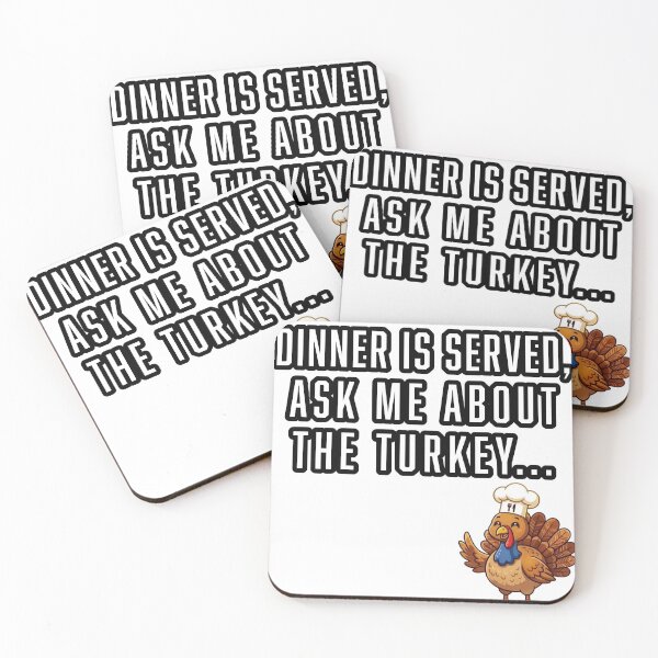 Item preview, Dinner Is Served Ask Me About The Turkey Funny Thanksgiving Chef Shirt designed and sold by UnNormal07.