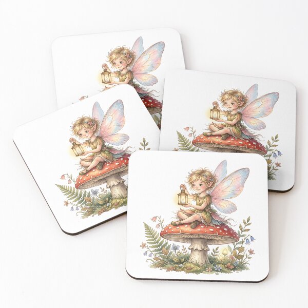 Item preview, Whimsical Forest Fairy on Magic Mushroom Toadstool designed and sold by Michaelragheb.