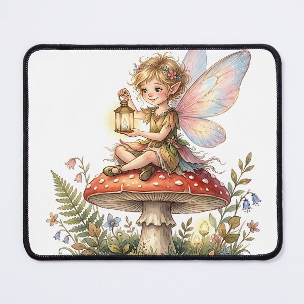 Item preview, Whimsical Forest Fairy on Magic Mushroom Toadstool designed and sold by Michaelragheb.